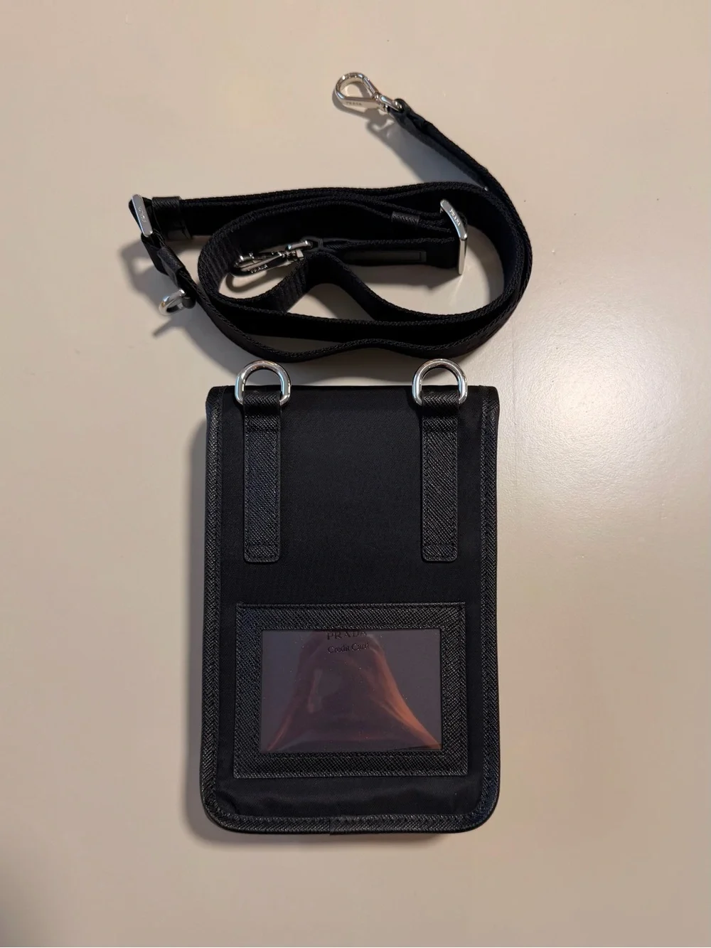 Prada Black Nylon Belt/Crossbody Pouch - Picture 4 of 6